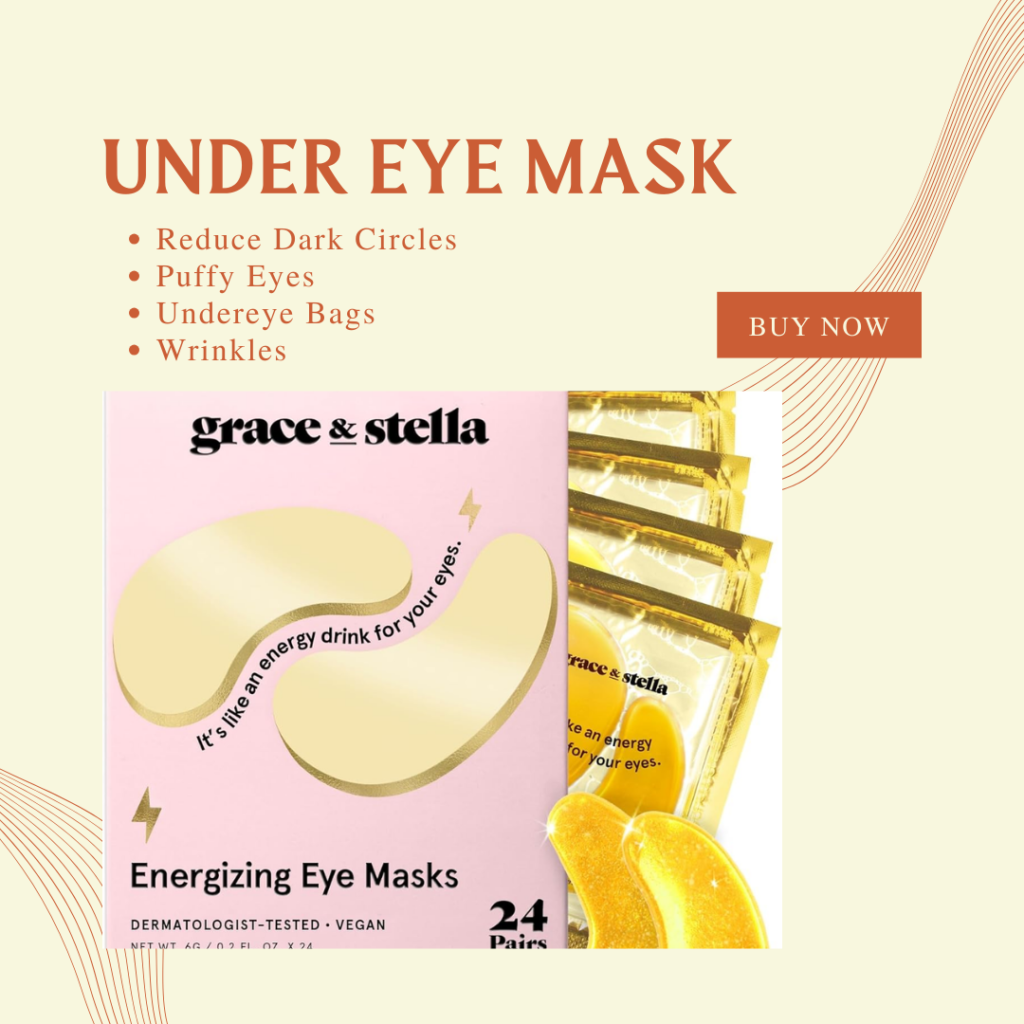 minimalist coral eye mask instagram post